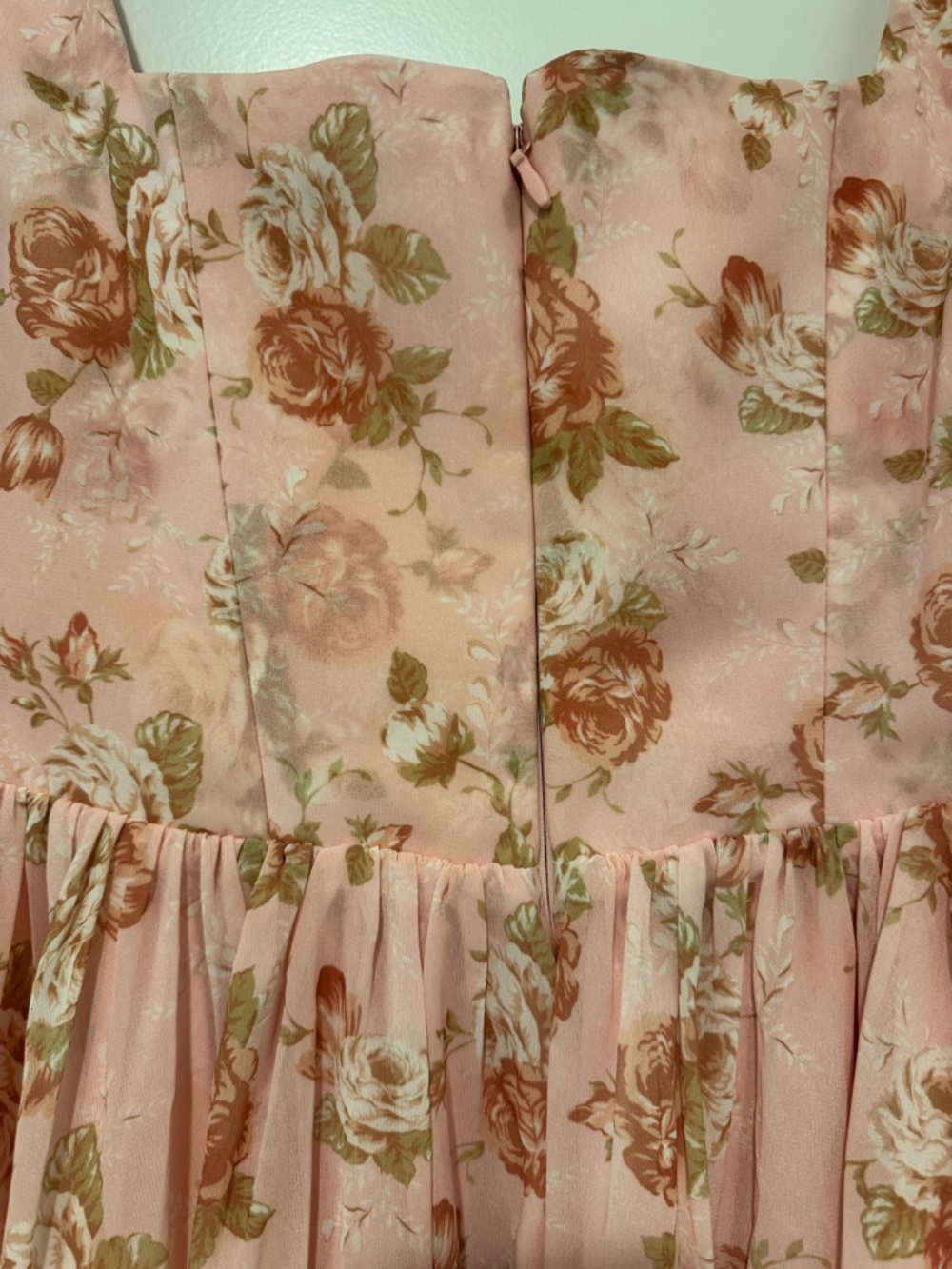 SOLD - House of CB SANCIA English Vintage Rose Print Puff Sleeve Mini Dress - Picture 8 of 11